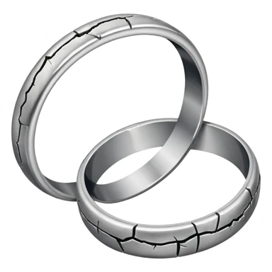 Broken wedding ring  into two parts  sticker