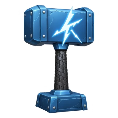 Thor's hammer with lightning infused sticker
