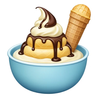 ice cream in a bowl sticker
