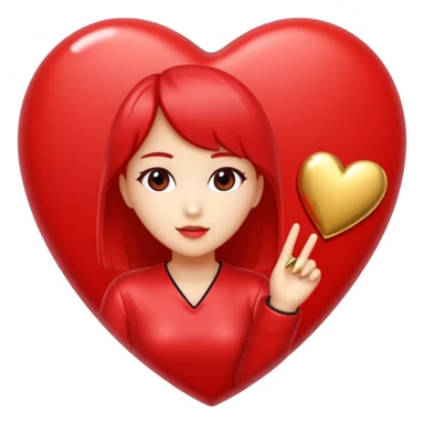 heart with K-pop idol autograph sticker