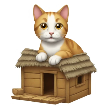 cat with shack sticker