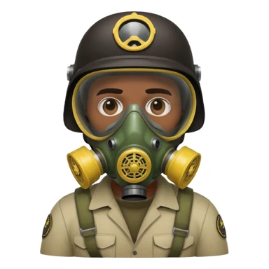 pablo escobar wearing a gas mask sticker