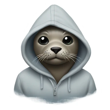 seal wearing a hoodie sticker