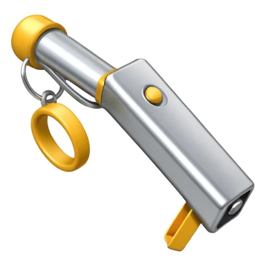 just a referee whistle. normal metal whistle used in sports sticker