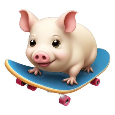 A gunea pig riding a skate board sticker