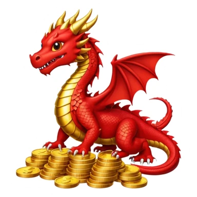 strack coins red dragon sticker