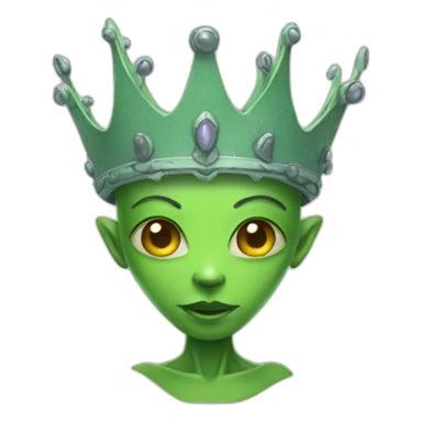 Crowned Alien sticker