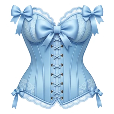 pastel blue lace corset with bows sticker