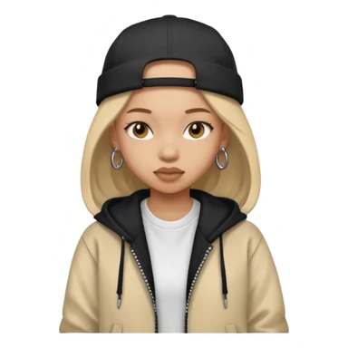 Emoji one girl hip hop  sticker
