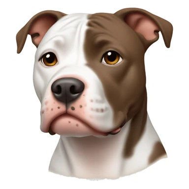 Pitbull with a brown spot around her eye ￼ sticker