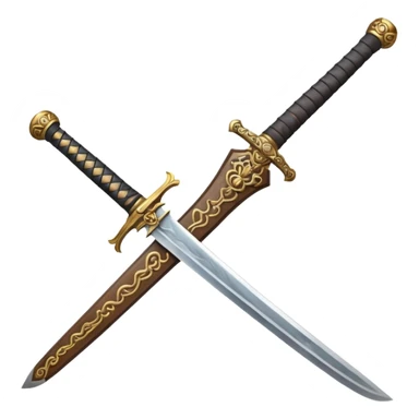 An ancient samurai sword sticker