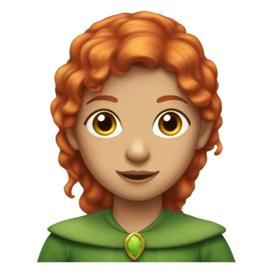 Redheaded girl with elf ears sticker
