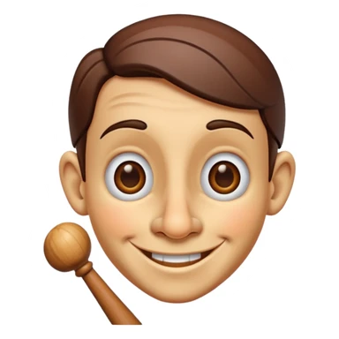 Pinocchio with a wooden nose sticker