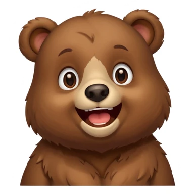 happy bear cute singing sticker