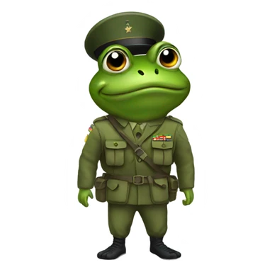 Military frog sticker