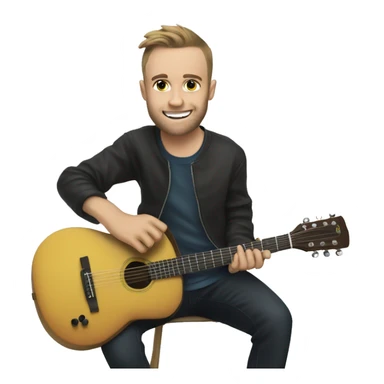 Squeezie avec une guitare  sticker