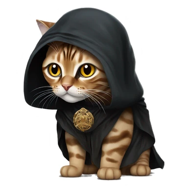 Bengal cat dressed as emperor palpatine sticker