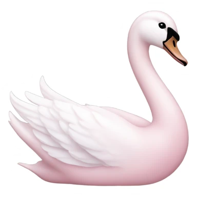 Light pink swan sticker