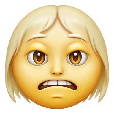 unsettling freaky emoji with distorted face sticker