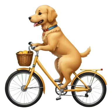 Dog riding a bike sticker
