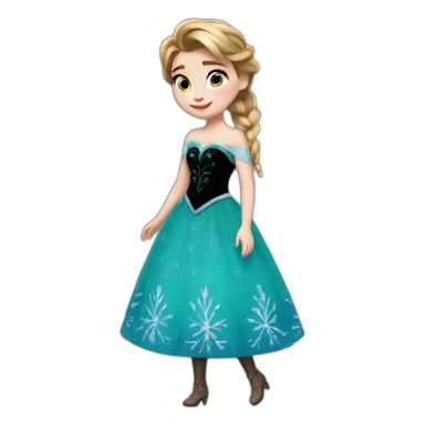 Anna from frozen with dress sticker