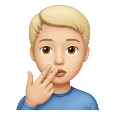 Shh finger sticker