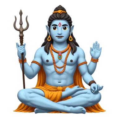 Lord shiva sitting on kailash sticker