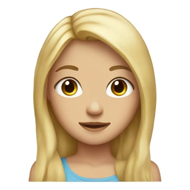 Blonde girl with brown eyes and freckles sticker