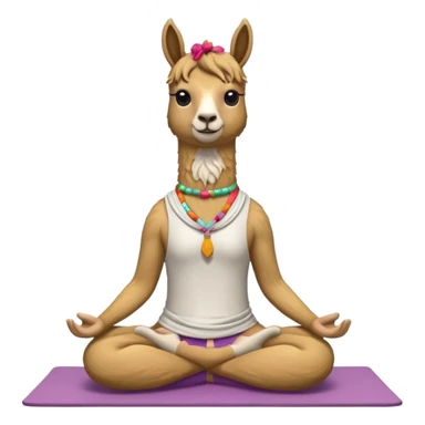 llama doing yoga sticker