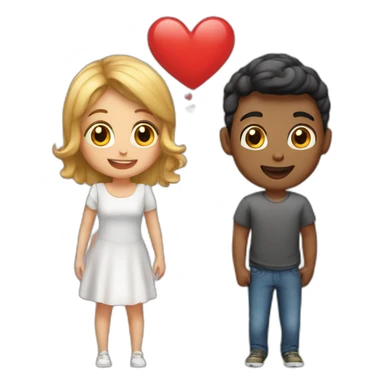 A boy amd girl love sticker