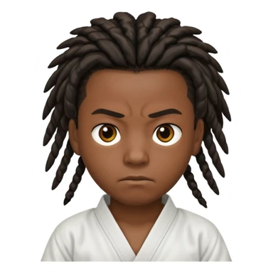 karate kid, black skin, dreadlocks sticker