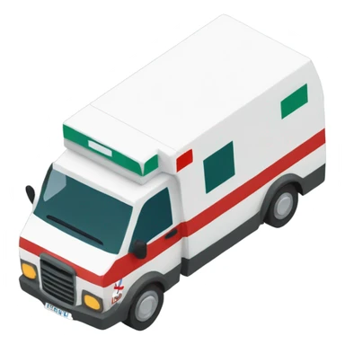 isometric british ambulance sticker