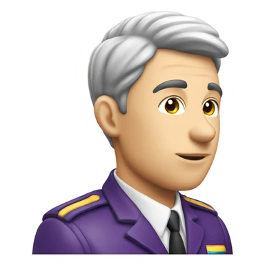 Caucasian male gay pilot kissing egg plant sticker