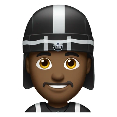 man emoji wearing oakland raiders nfl outfit sticker