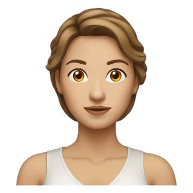 Ukrainian woman with brawn hair sticker