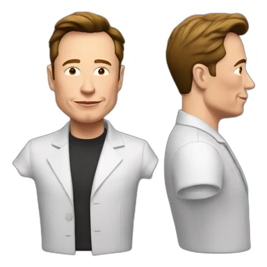 elon musk as barney sticker