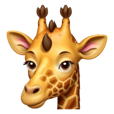 frustrated cartoon giraffe emoji facepalming with one hoof, exaggerated expression with eyes closed, visible sweat drops, comically annoyed mouth shape, thick outlines, vibrant colors sticker