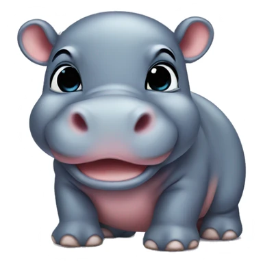 Baby hippo sticker
