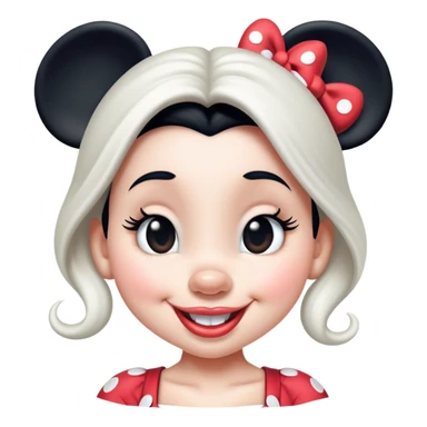 Minnie Mouse winking sticker