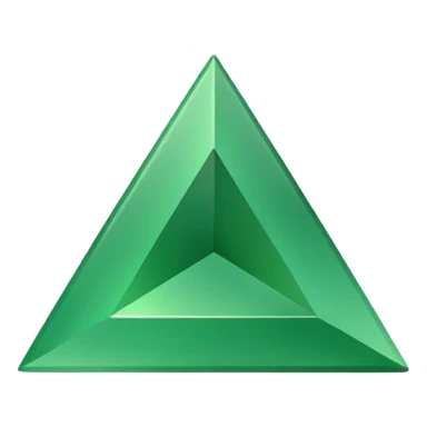 a green upward-pointing triangle sticker