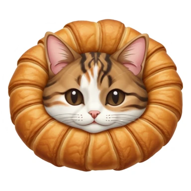 dark brown tabby and white cat in crossaint position upside down with eyes closed sticker