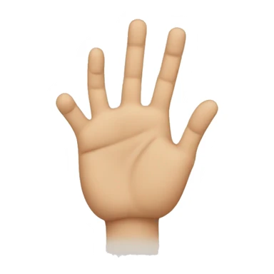Hand with four fingers up and one fold sticker