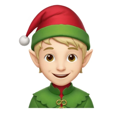 Male christmas elf sticker