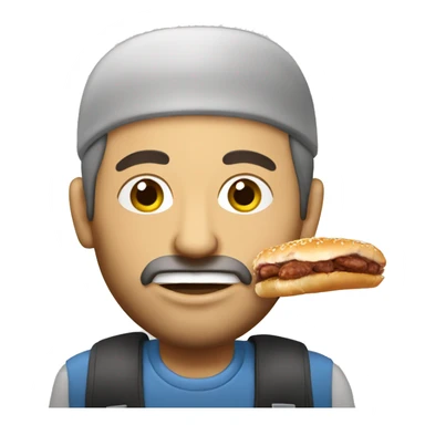 serbian man eating cevapi sticker