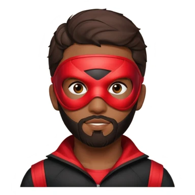 Miles Morales with beard, eye mask, low fade hair cut sticker