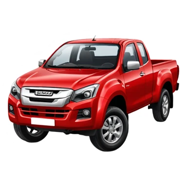 red isuzu d-max pickup truck sticker