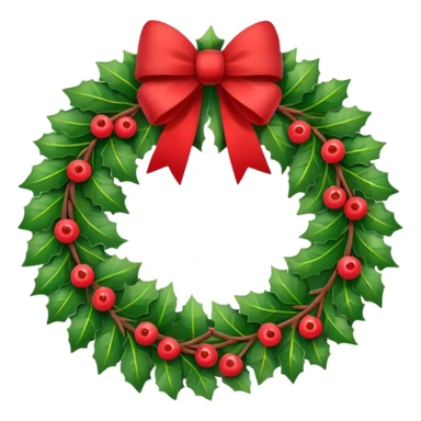 Christmas wreath sticker