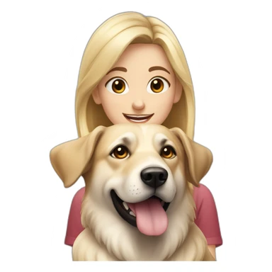 Herman shepherd dog with blonde beautiful girl sticker