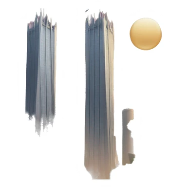 Two towers with plane going towards it  sticker