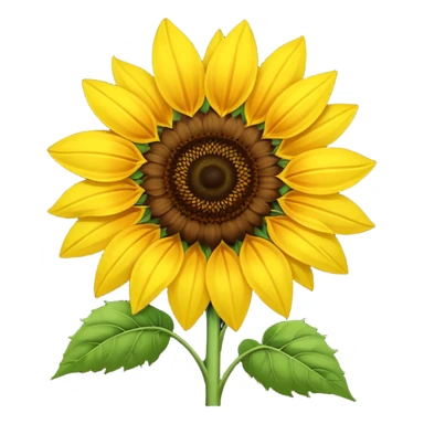 Sunflower yellow wuth dark brown center sticker